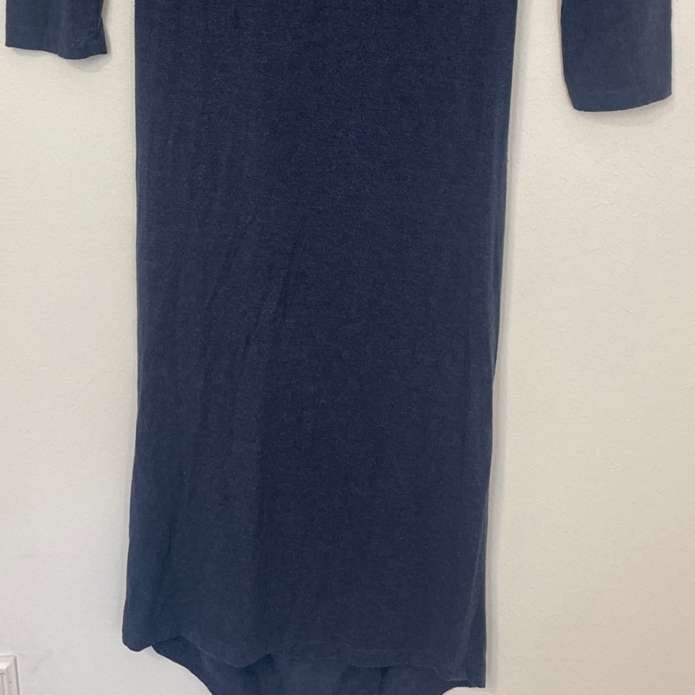 Summer and Sage Maternity Chic Navy Long Sleeve Maxi Dress Small - Picture 7 of 9
